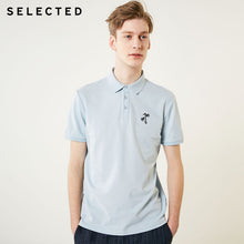Load image into Gallery viewer, SELECTED Men's Pure Color Turn-down Collar Short-sleeved Polo S|419206535
